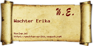 Wachter Erika névjegykártya